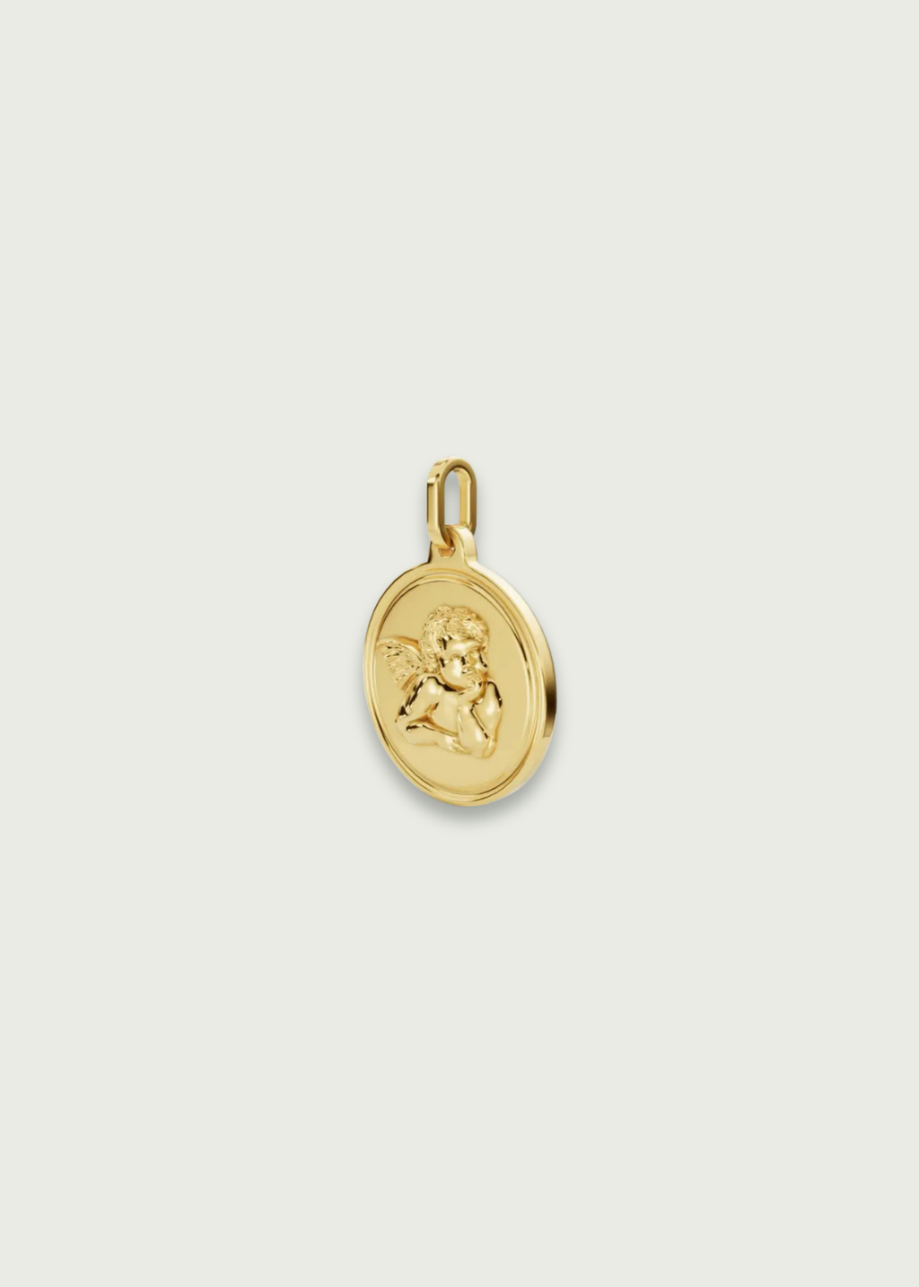 Guardian angel gold pendant religious jewelry charm