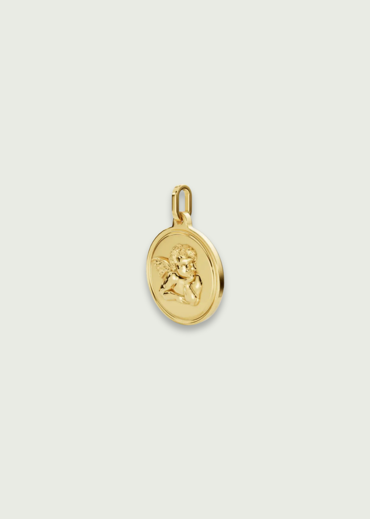 Guardian angel gold pendant religious jewelry charm
