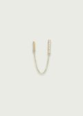 Single Prong Diamond Front and Back Chain Earring