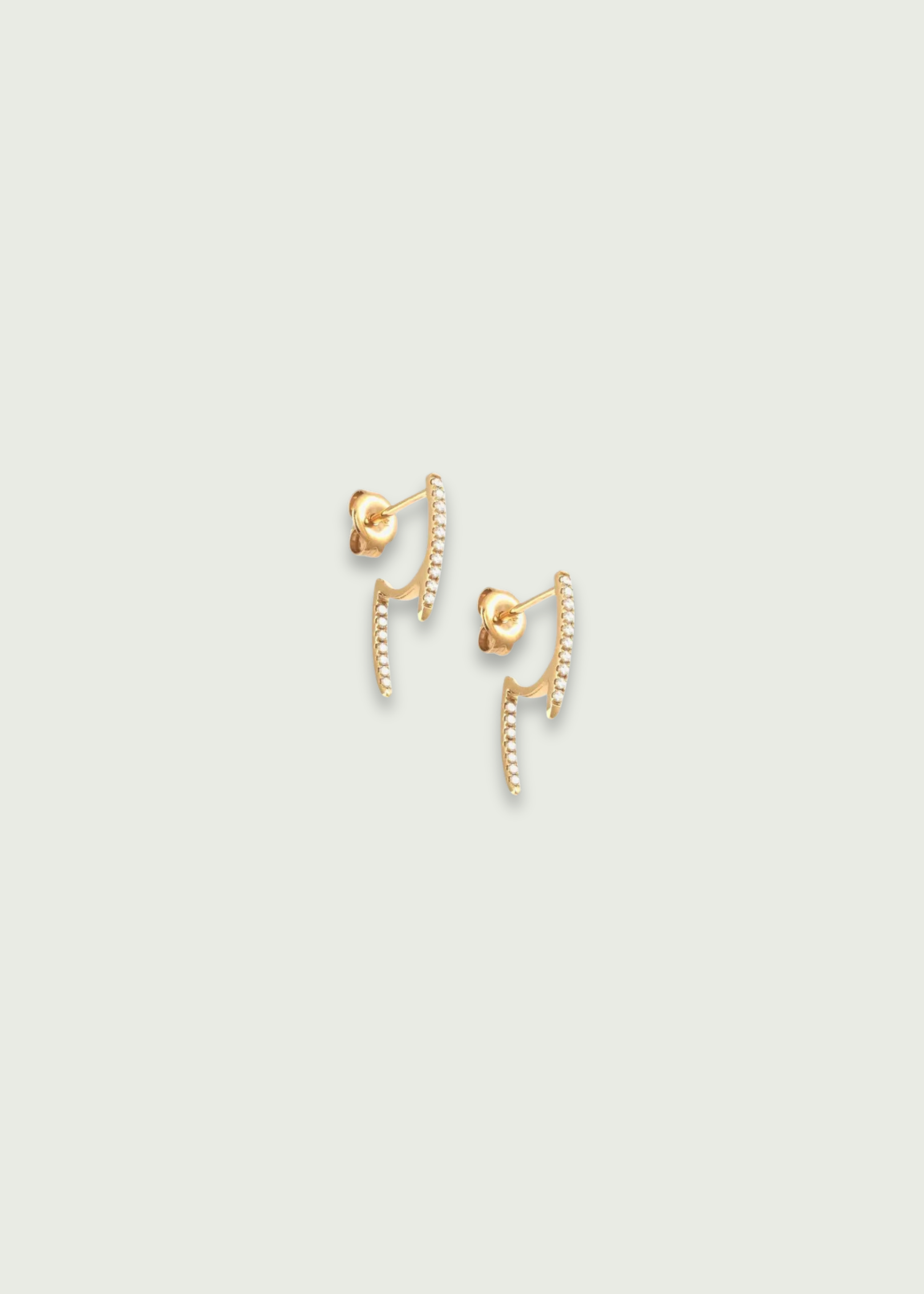 Diamond Pave Front and Back Stackable Earrings