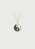 Natural Black Diamond Yin-Yang Pendant Necklace