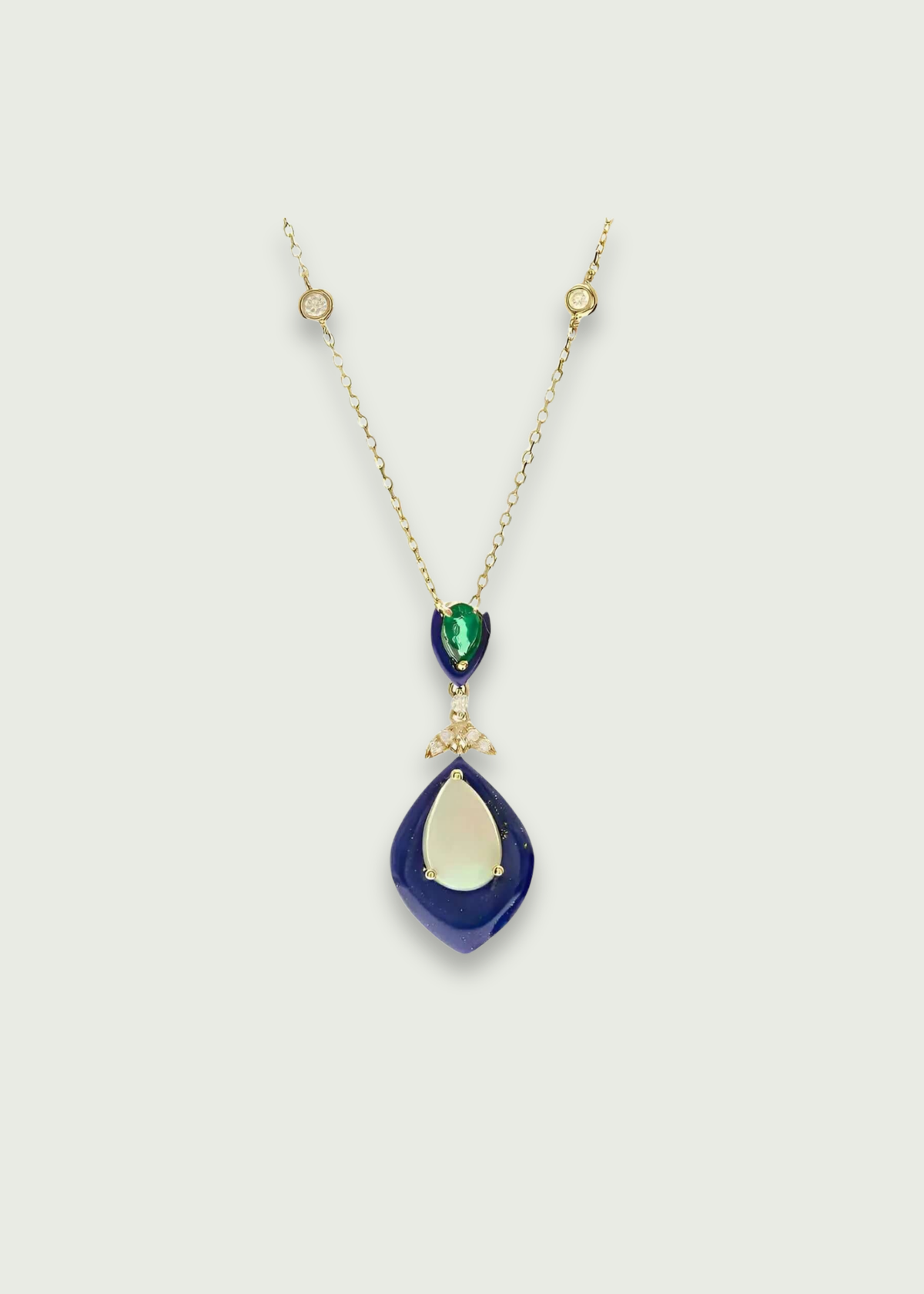 Artistic Teardrop Opal Pendant
