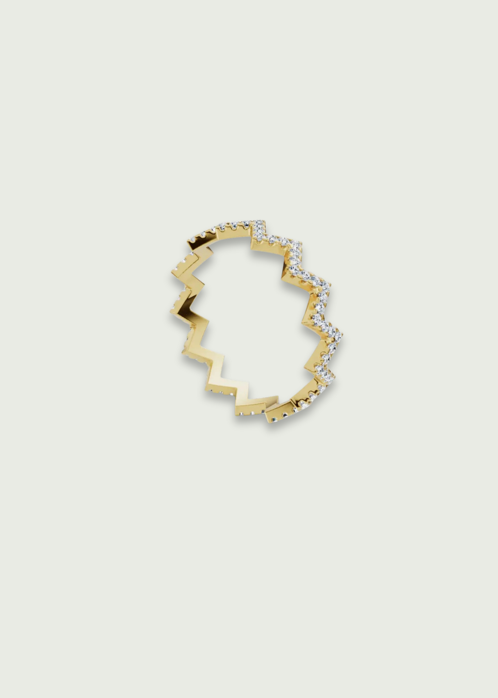 Modern Zig Zag Diamond Ring