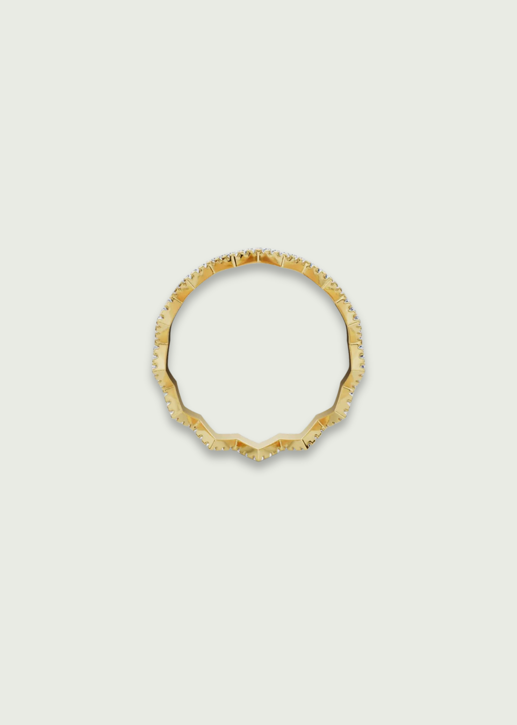 Modern Zig Zag Diamond Ring