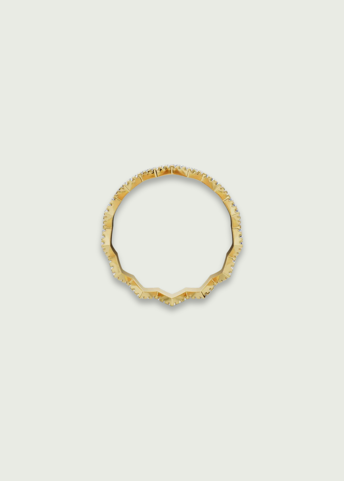 Modern Zig Zag Diamond Ring