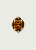 Retro Citrine and Tiger's Eye Ring