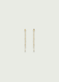 Baguets and Round Diamond Drop Earrings