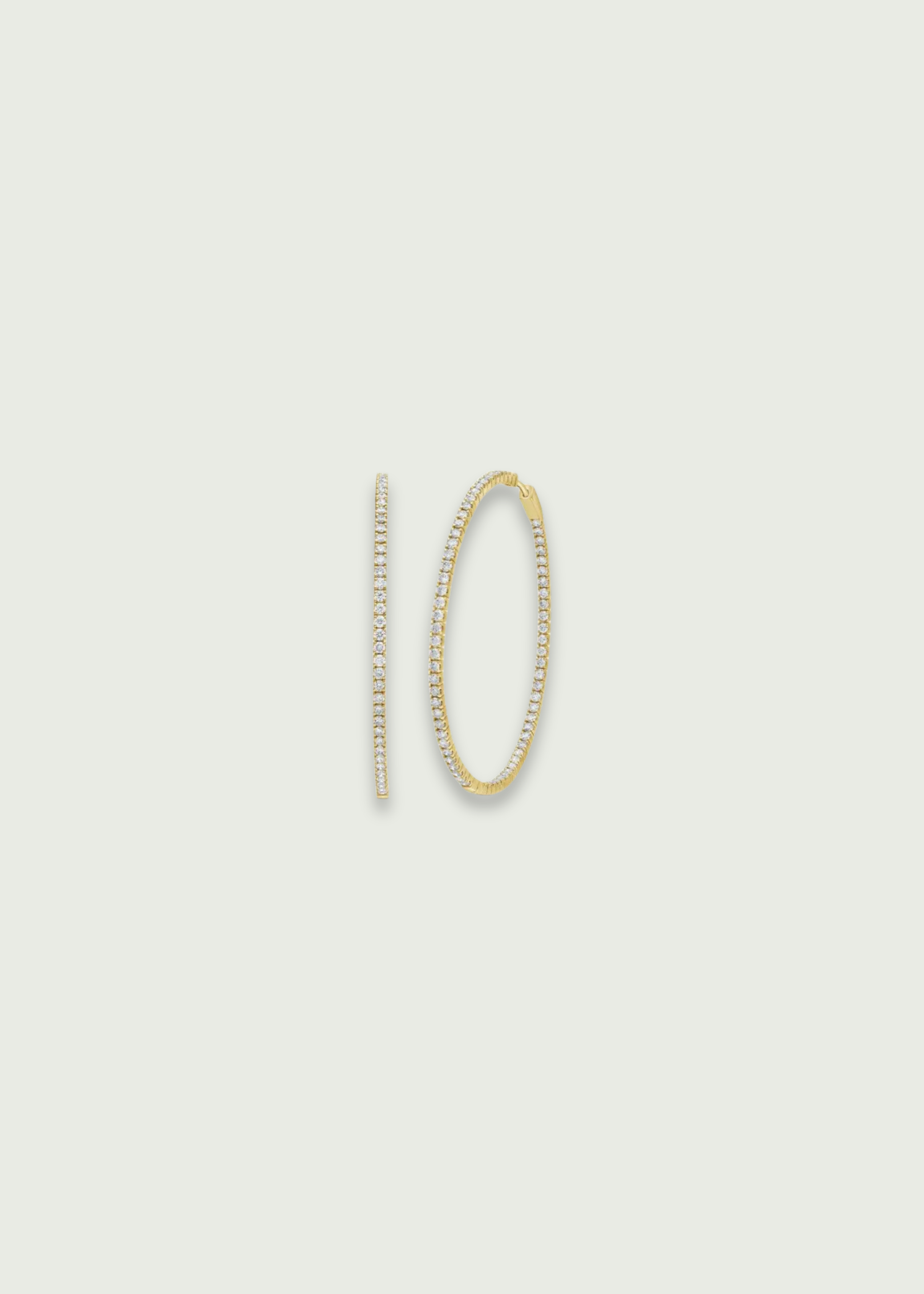 JL0 Style Large Inside Out Diamond Hoop Earrings