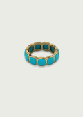 Turquoise Cushion Eternity Band