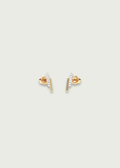 14k Gold Pave Diamond Bar Earrings
