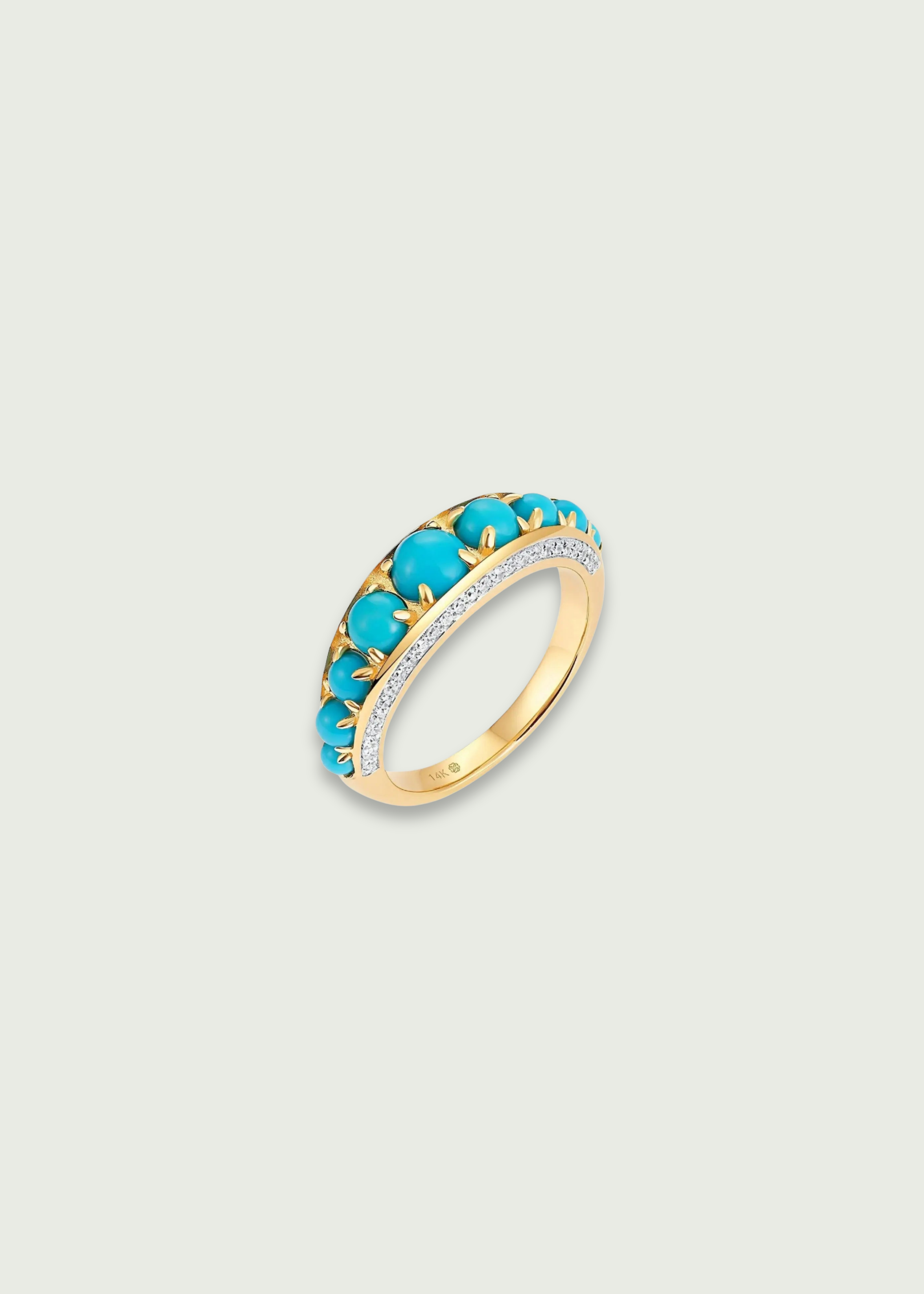 14k Gold Turquoise Ring