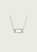 14k Gold White Topaz Necklace