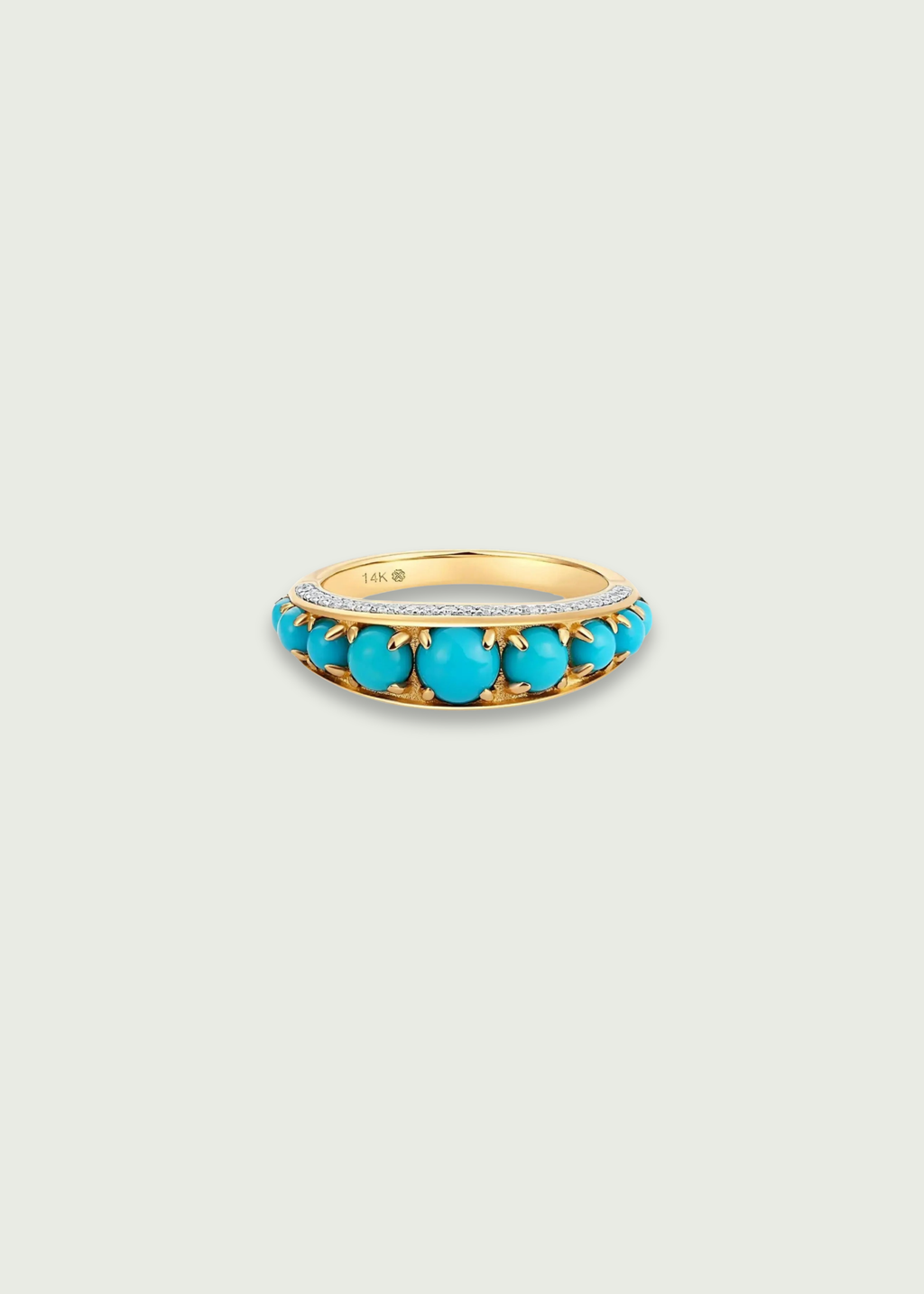 14k Gold Turquoise Ring