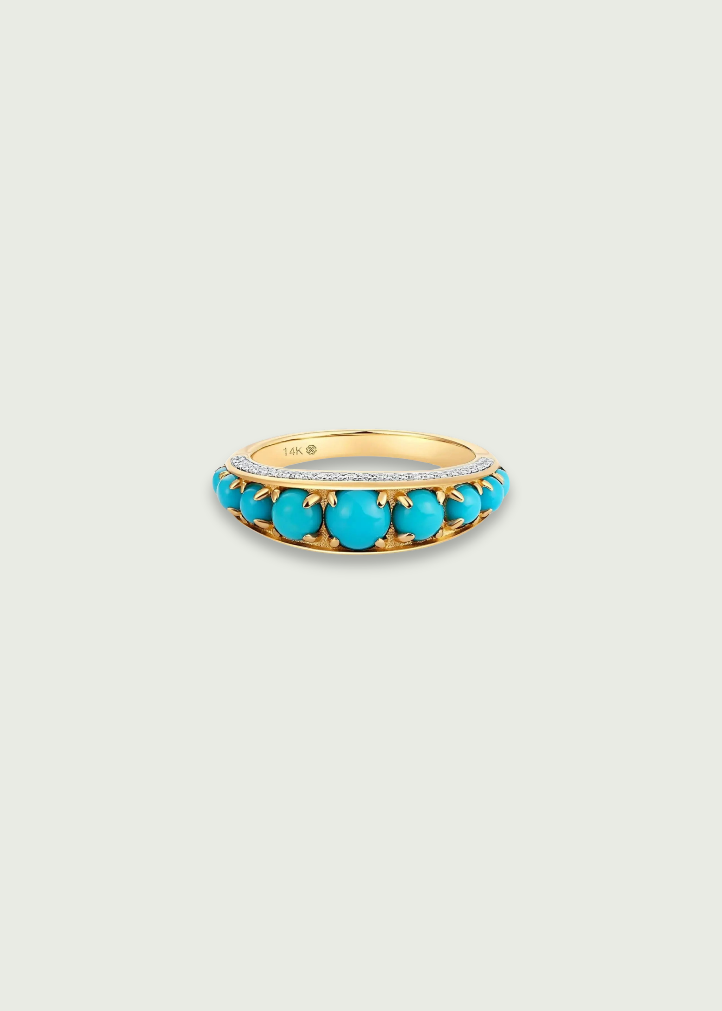 14k Gold Turquoise Ring