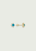 Turquoise Sunburst Stud Earrings