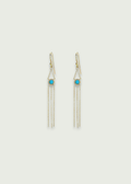 Turquoise Rosette Drop Earrings