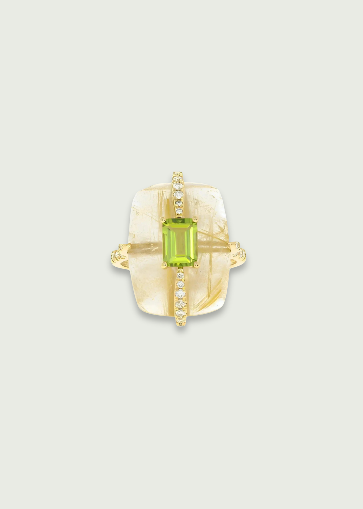 Groovy Rutilated Quartz Cocktail Ring