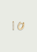 14k Gold Diamond Huggies