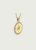Diamond Clear Quartz Compass Pendant