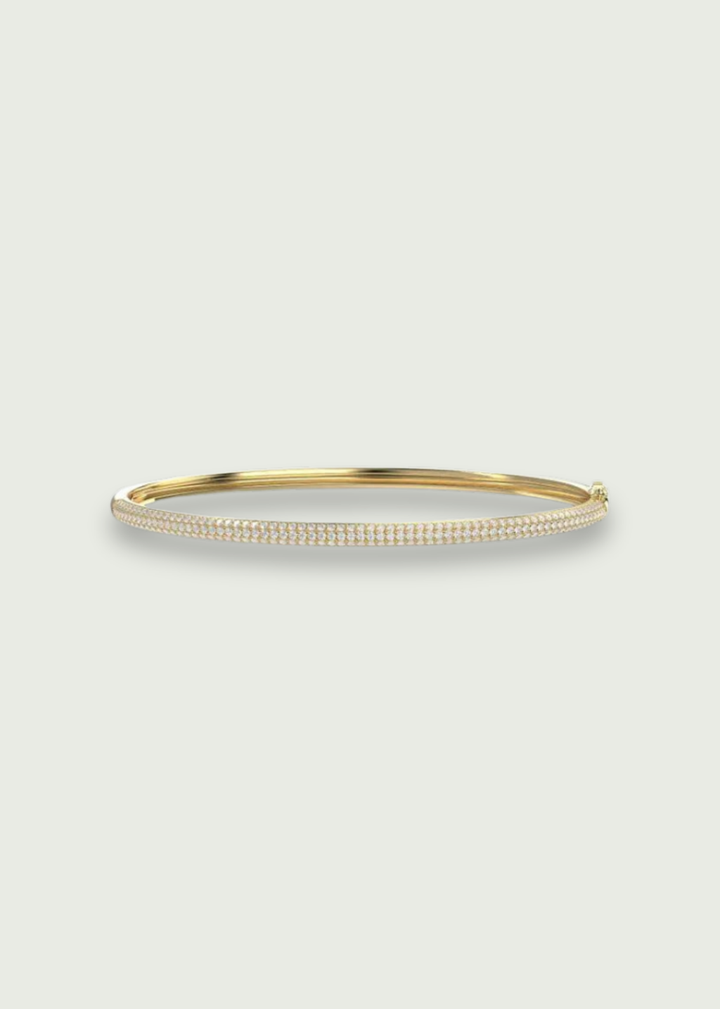 Gold Hinged Micro Diamond Bangle Bracelet