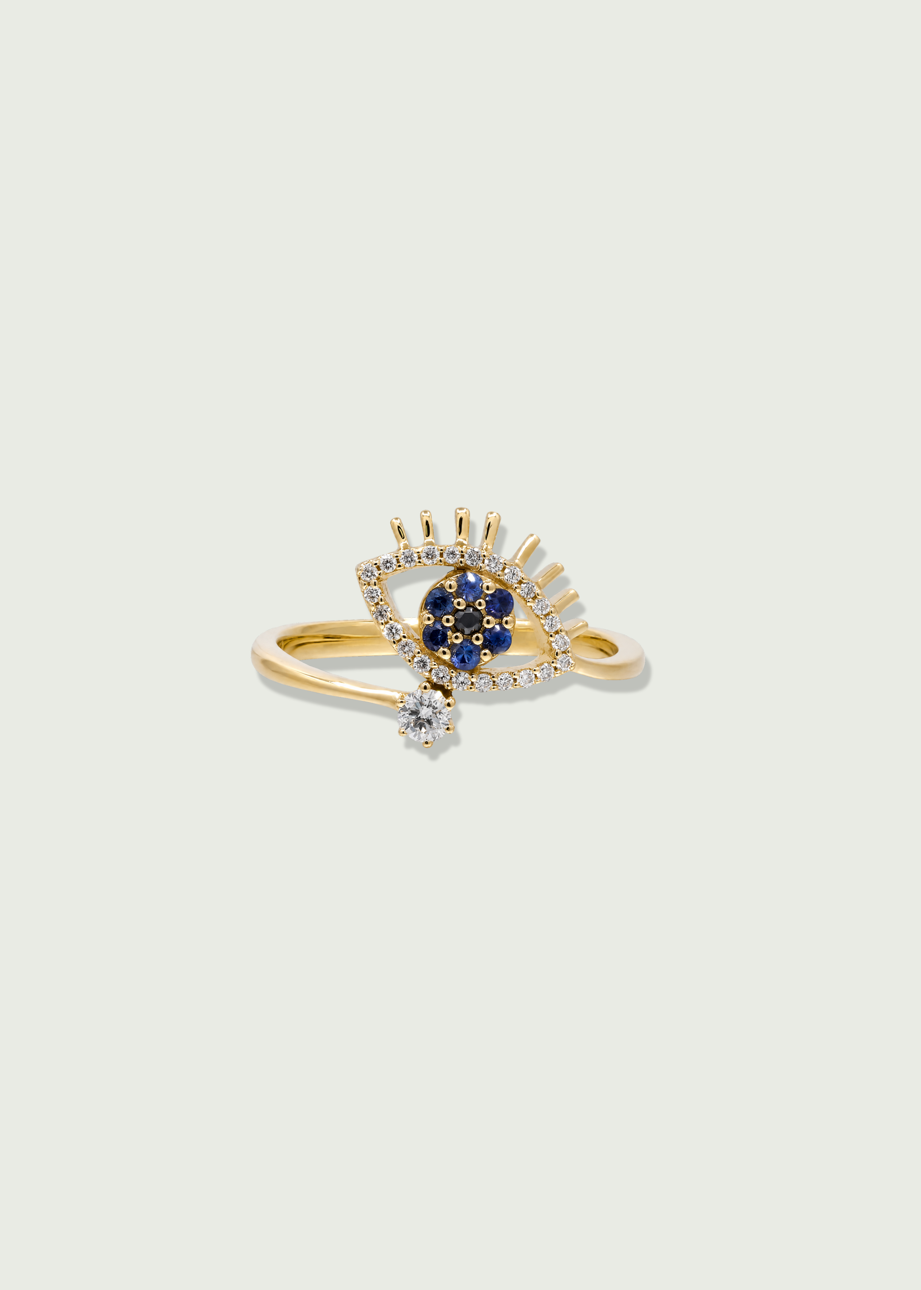 Blue Sapphire Evil Eye Ring