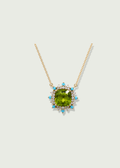 Peridot & Turquise Sunburst Pendant