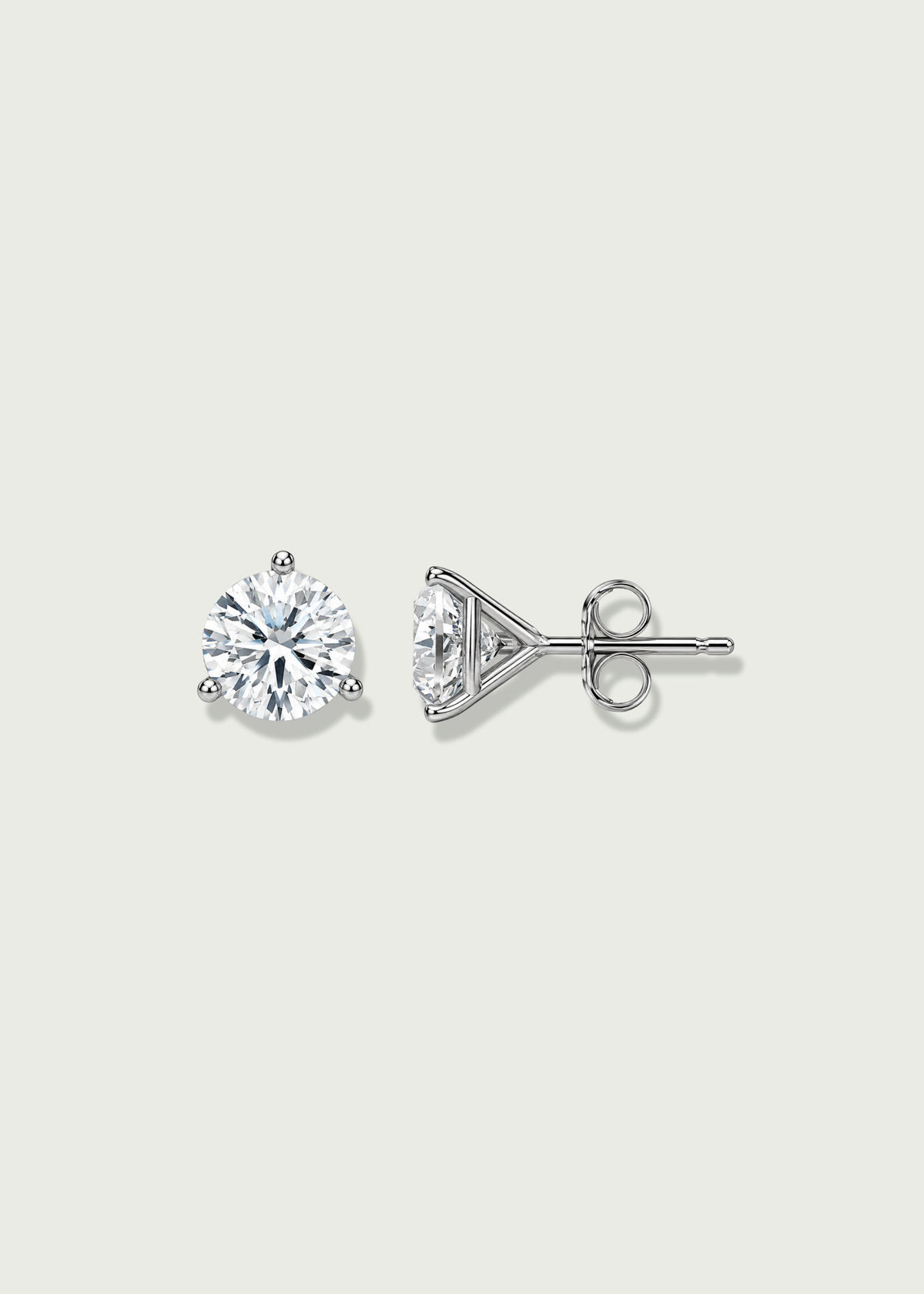 Round Lab Diamond Studs