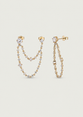 Diamond Chain Drop Earrings