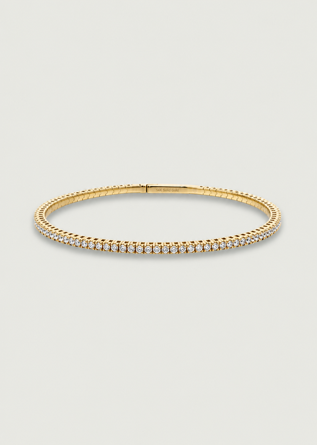 14K Gold Diamond Bangle Bracelet – 1.51 CTW