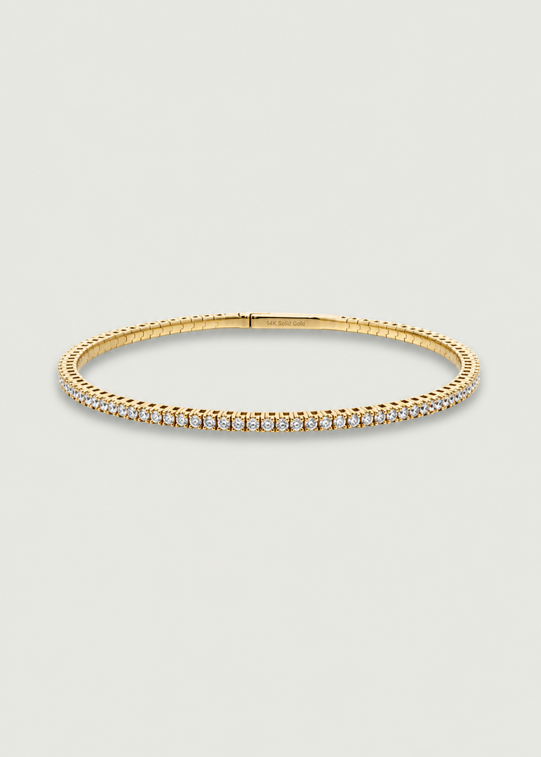 14K Gold Diamond Bangle Bracelet – 1.51 CTW