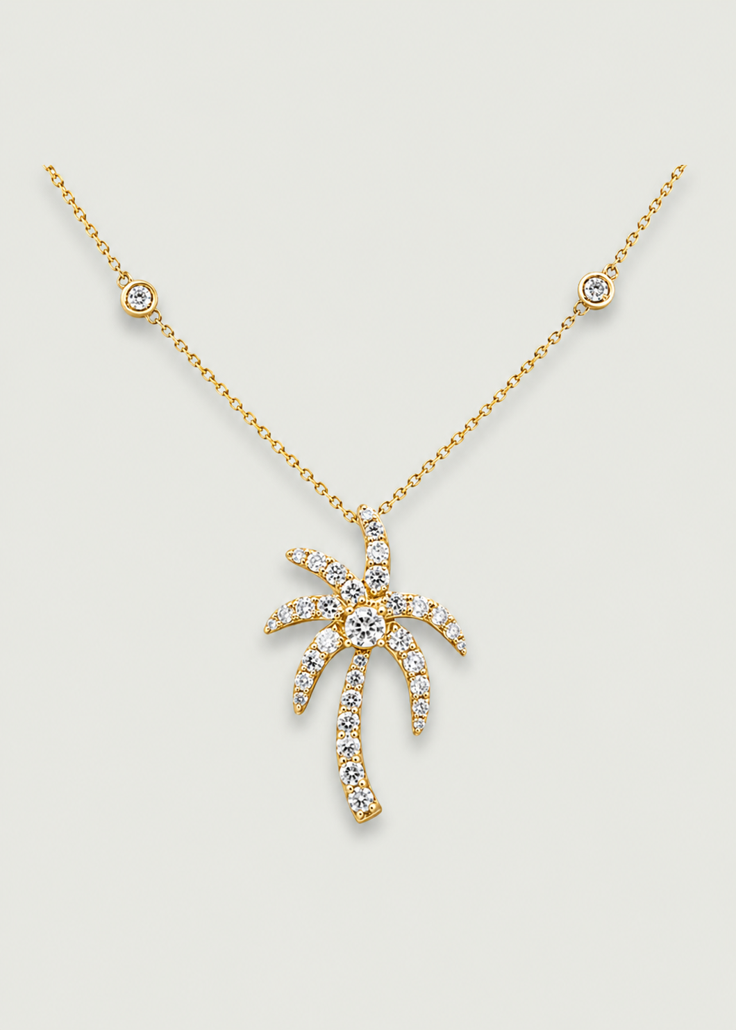 Diamond Palm Tree Pendant