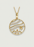 diamond turtle necklace in 14K gold