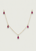 Dazzling Dainty Ruby Drop Necklace