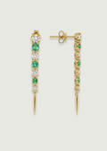 Emerald and Diamond Drop Earrings