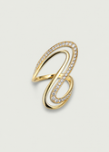 Natural Diamond Swirl Cocktail Ring