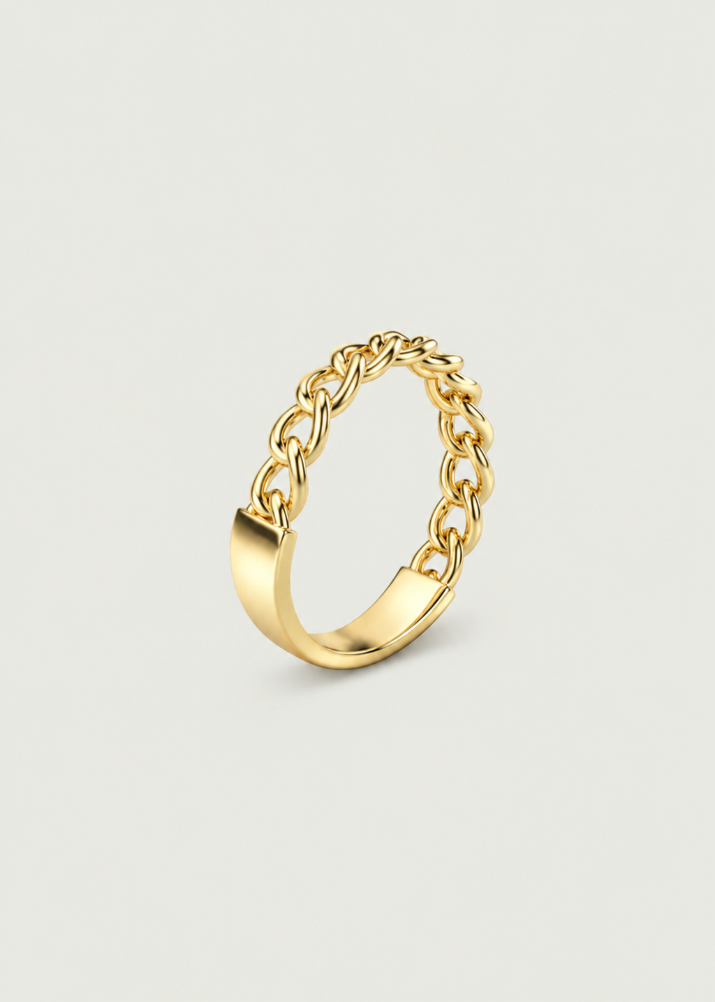 Gold Cuban Stackable Ring