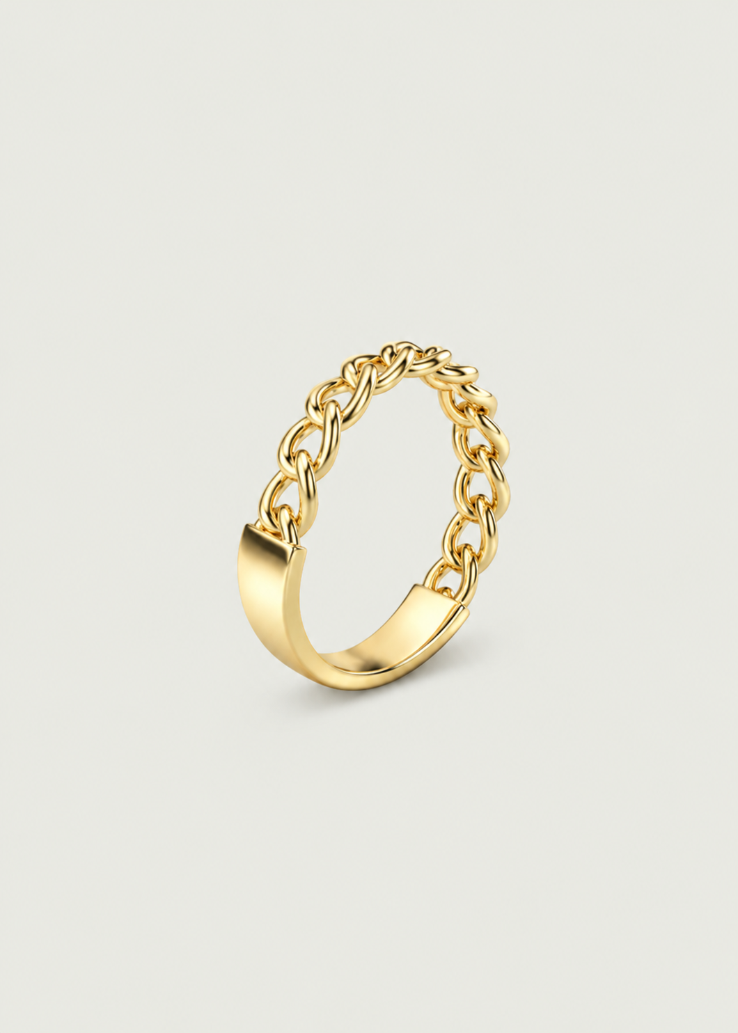 Gold Cuban Stackable Ring