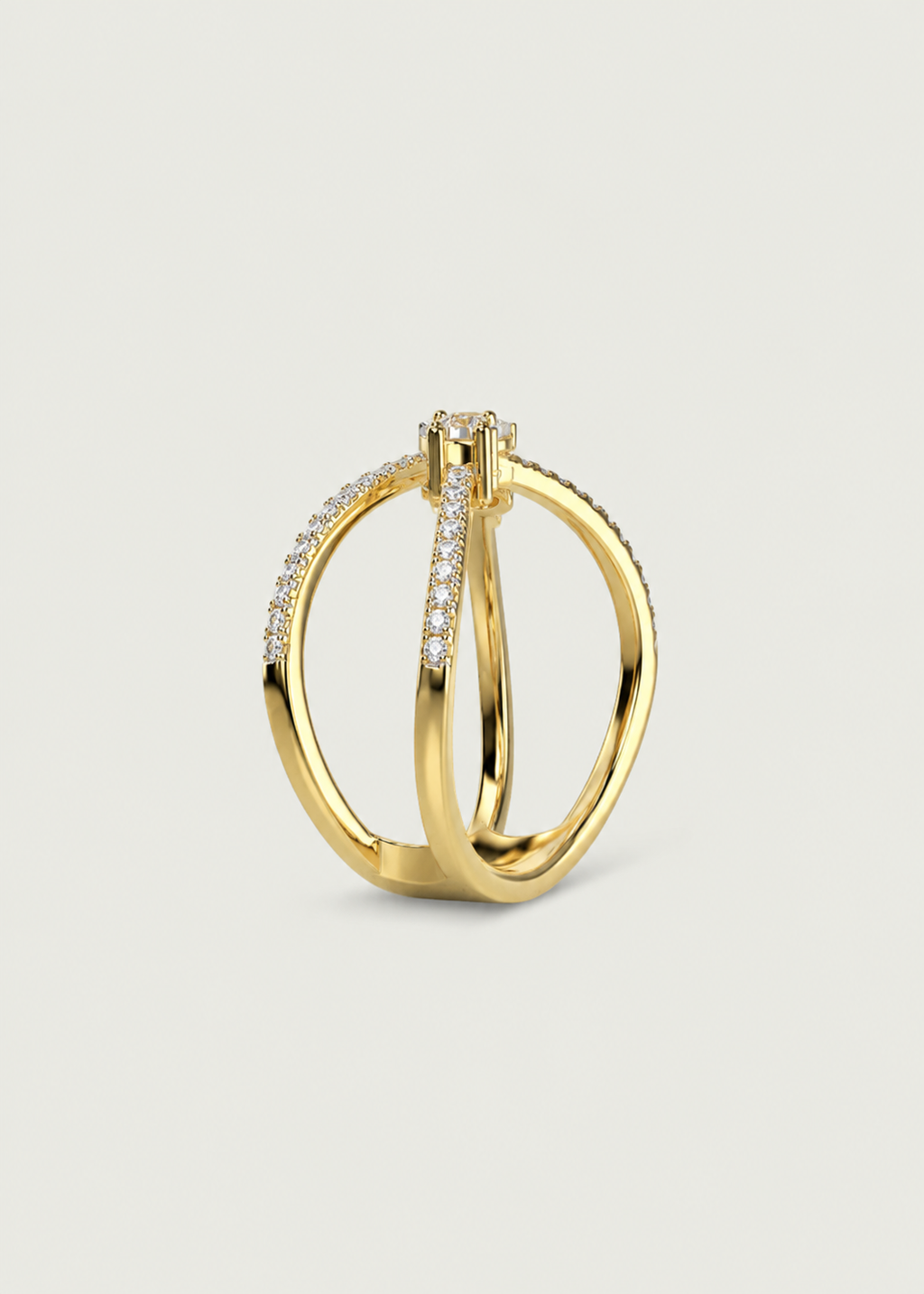 Criss Cross Diamond Ring