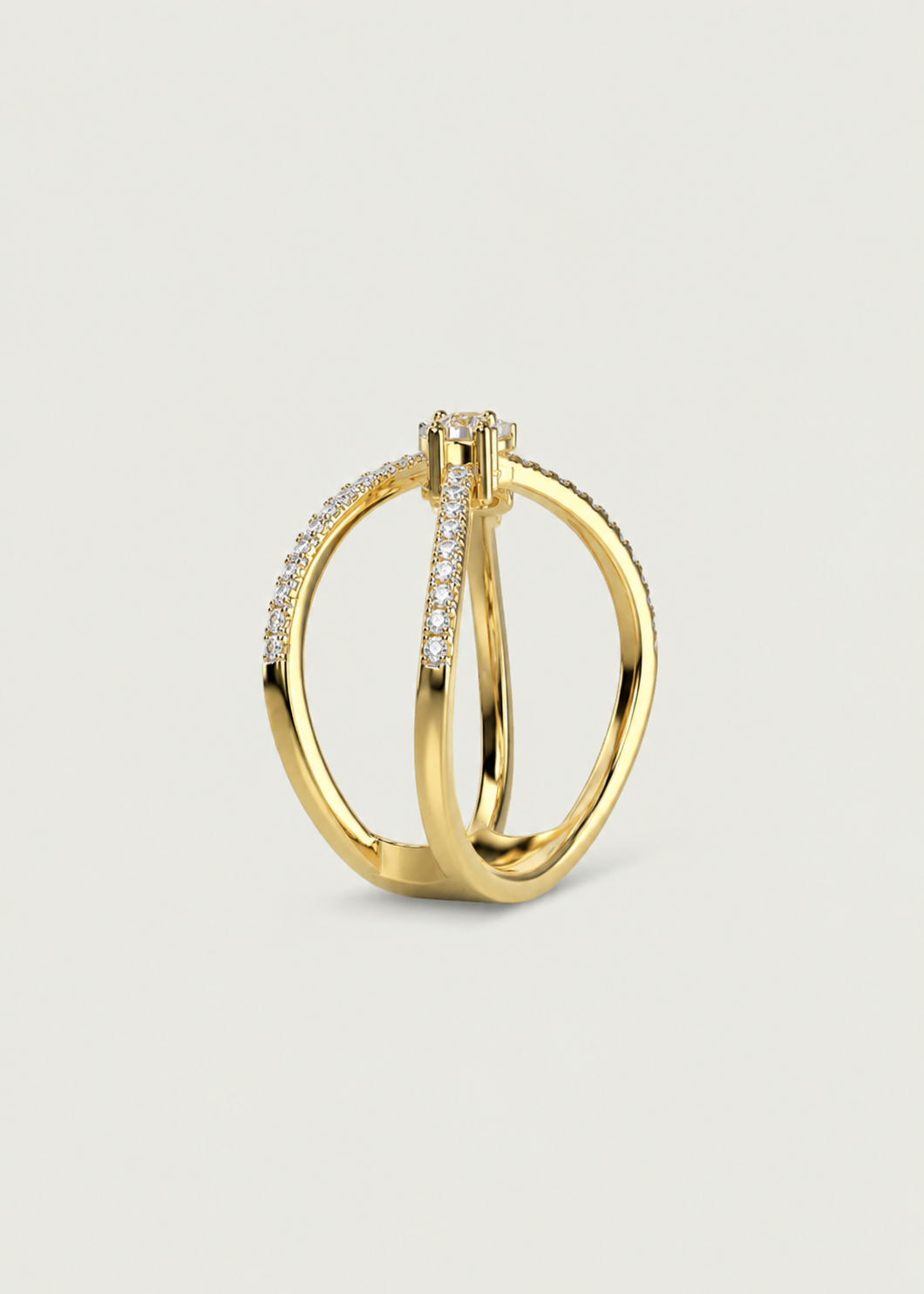 Criss Cross Diamond Ring