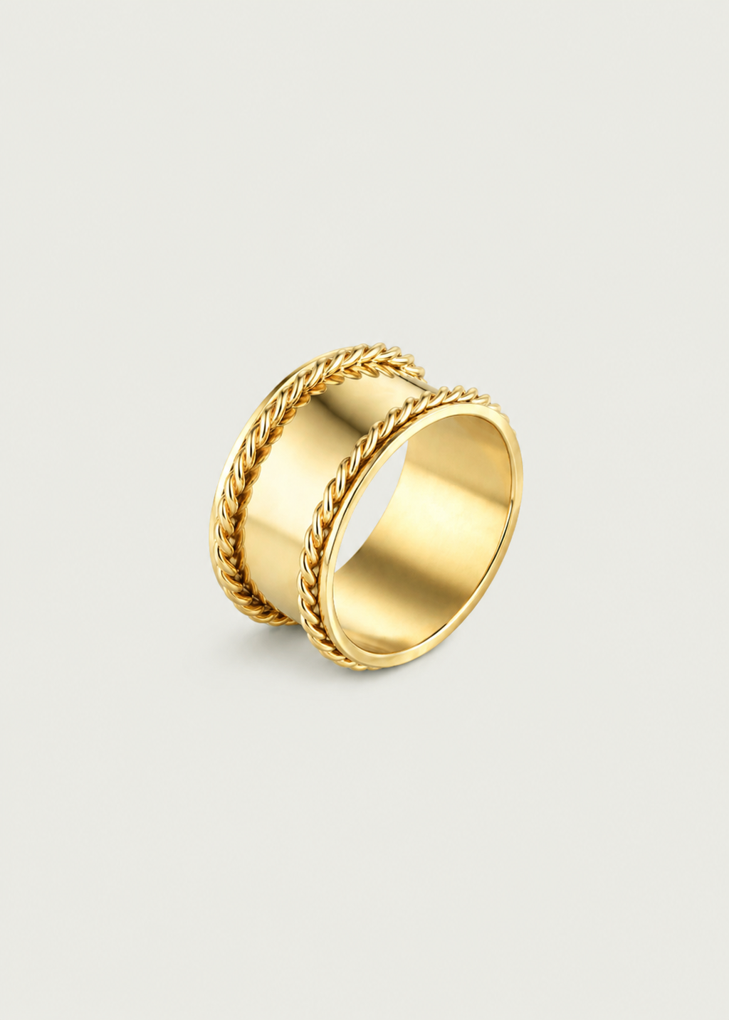 Wide Gold Band Ring