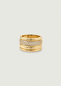 Triple Row Diamond Band Ring