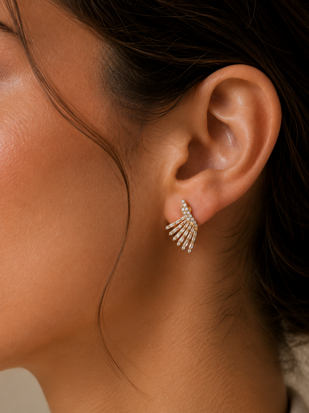 Angel Wing Stud Earrings