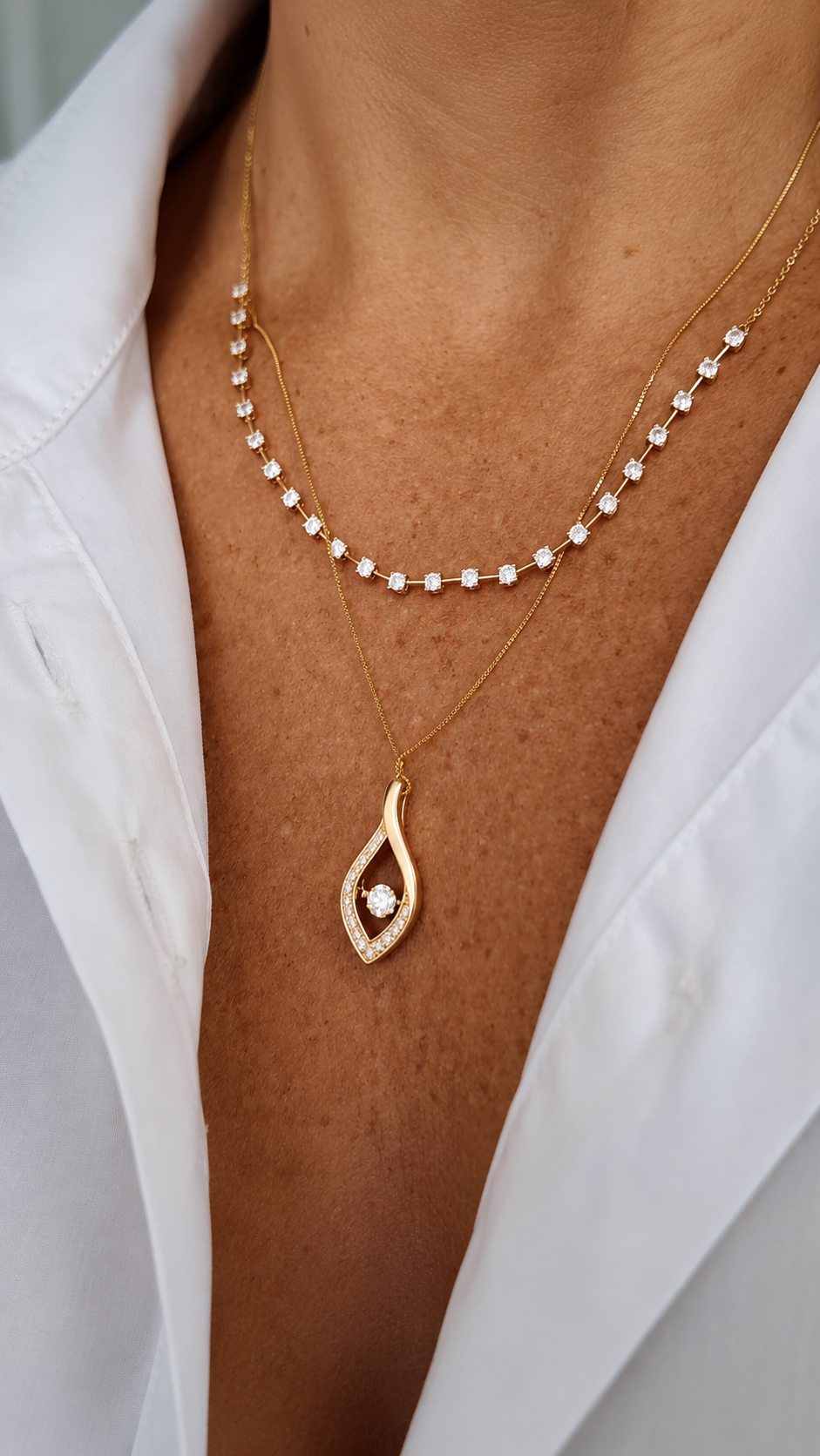 Diamond Teardrop Pendant