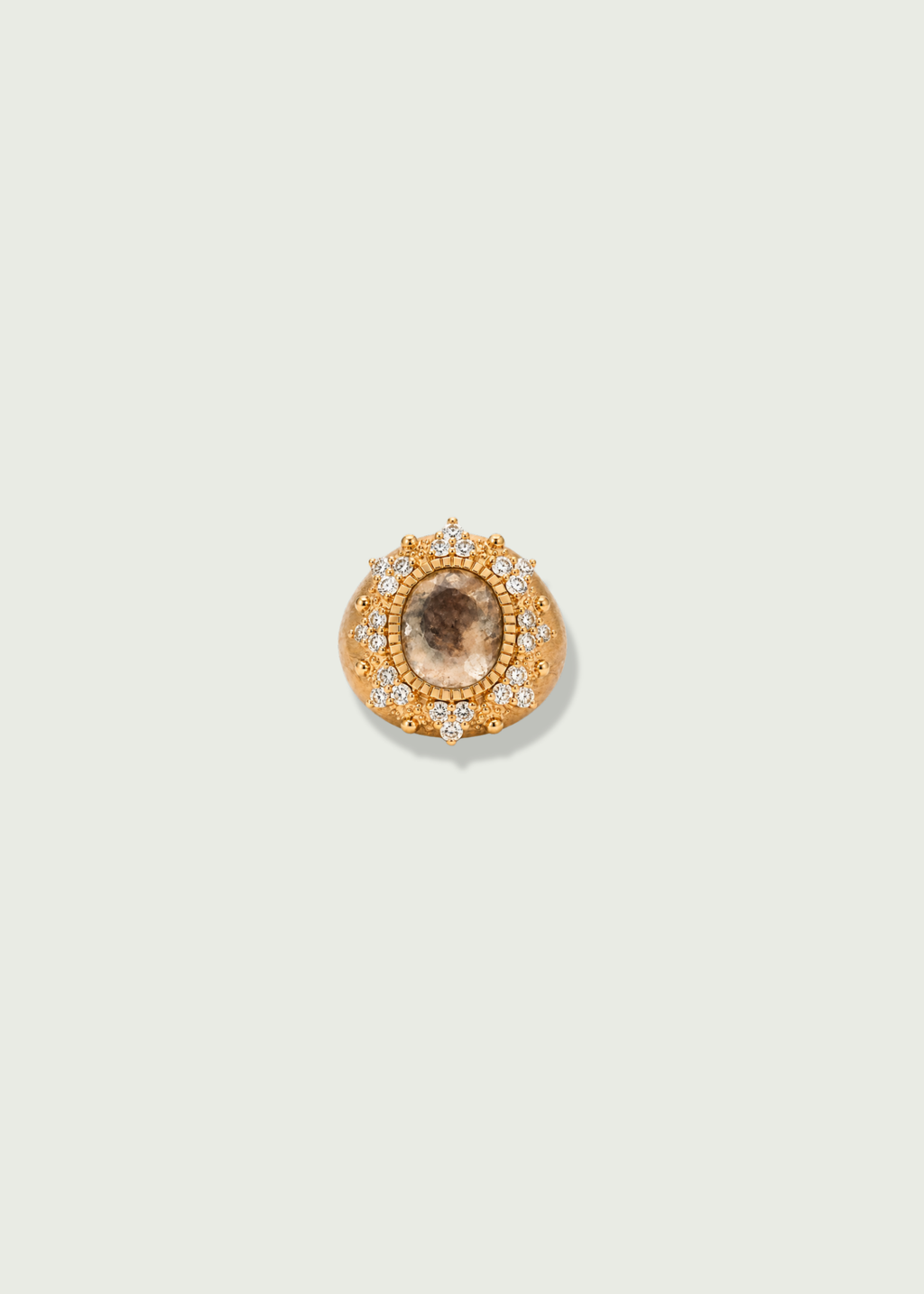 Sunstone Cabochon Statement Ring