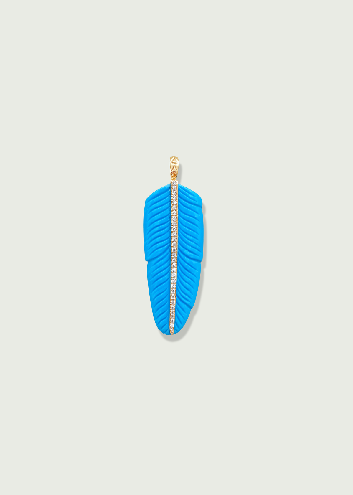 Turquoise Plume Charm