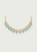 Turquoise Drop Fringe Necklace