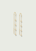 Diamond Dangle Earrings in 14k Gold Threader Design