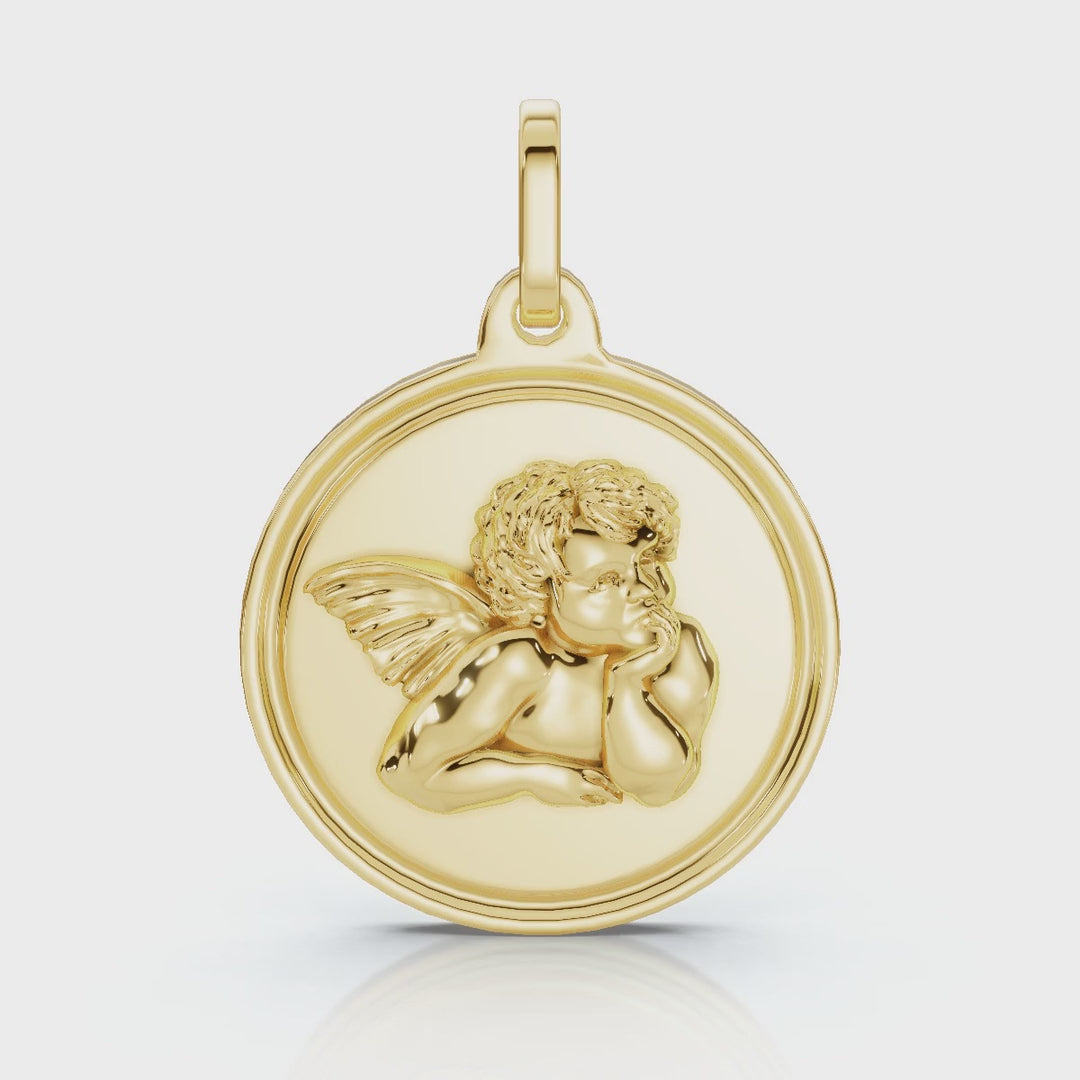 Guardian Angel Gold Pendant