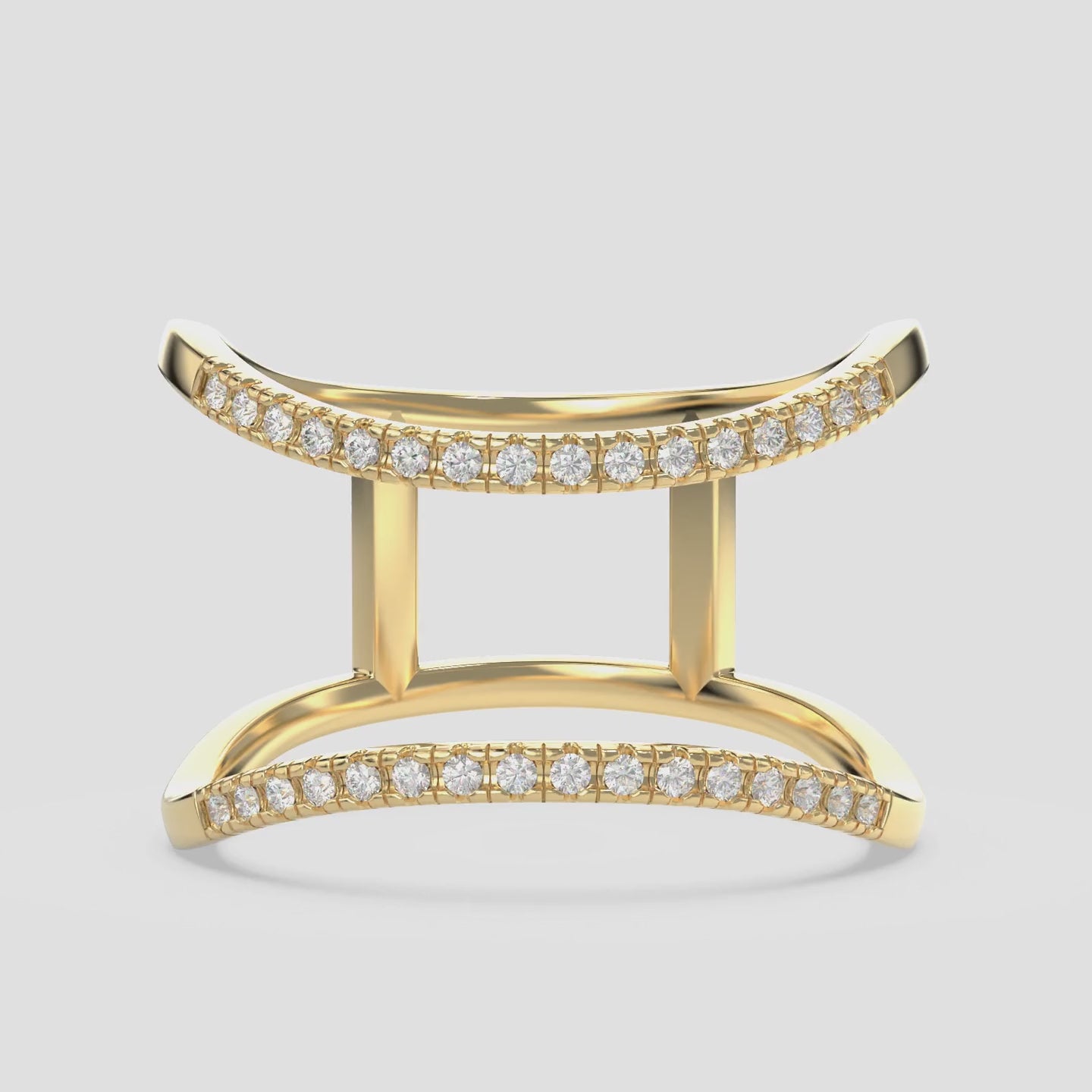 Double Band Diamond Ring