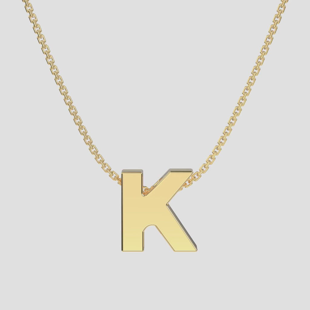 14k Gold Initial Necklace